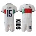Billige Portugal Rafael Leao #15 Børnetøj Udebanetrøje til baby VM 2022 Kortærmet (+ korte bukser)